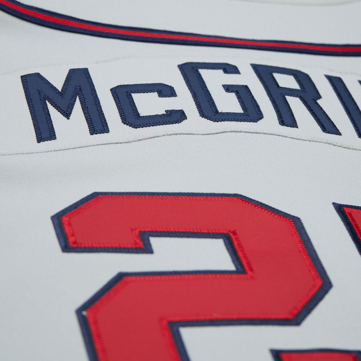 Men's Atlanta Braves Fred McGriff Mitchell & Ness Gray 1995 Throwback Authentic Jersey