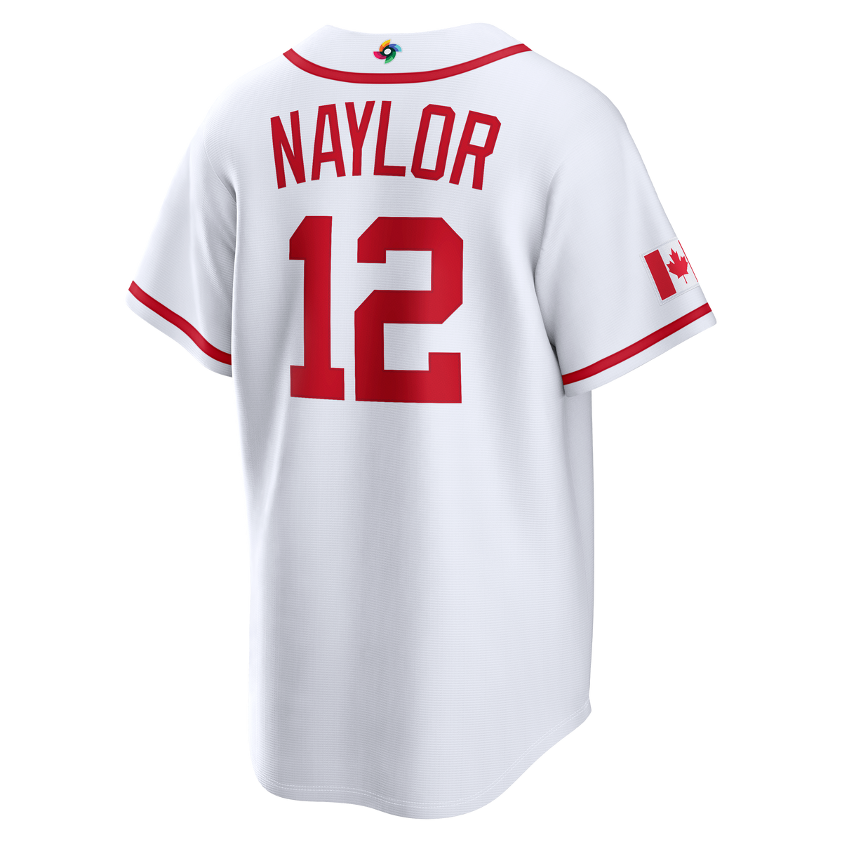 Men's Canada Baseball Josh Naylor Nike White 2026 World Baseball Classic Home Stadium Jersey