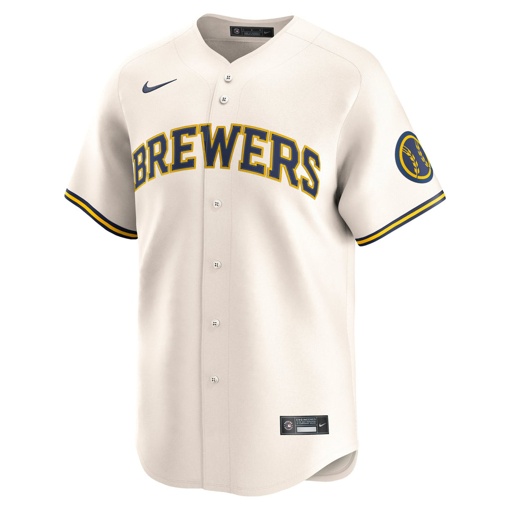 Men's Milwaukee Brewers Nike Cream Home Limited Jersey