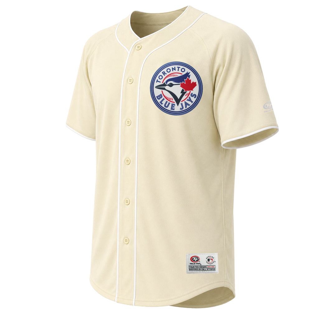 Men's Toronto Blue Jays Stitches Cream Fashion Jersey