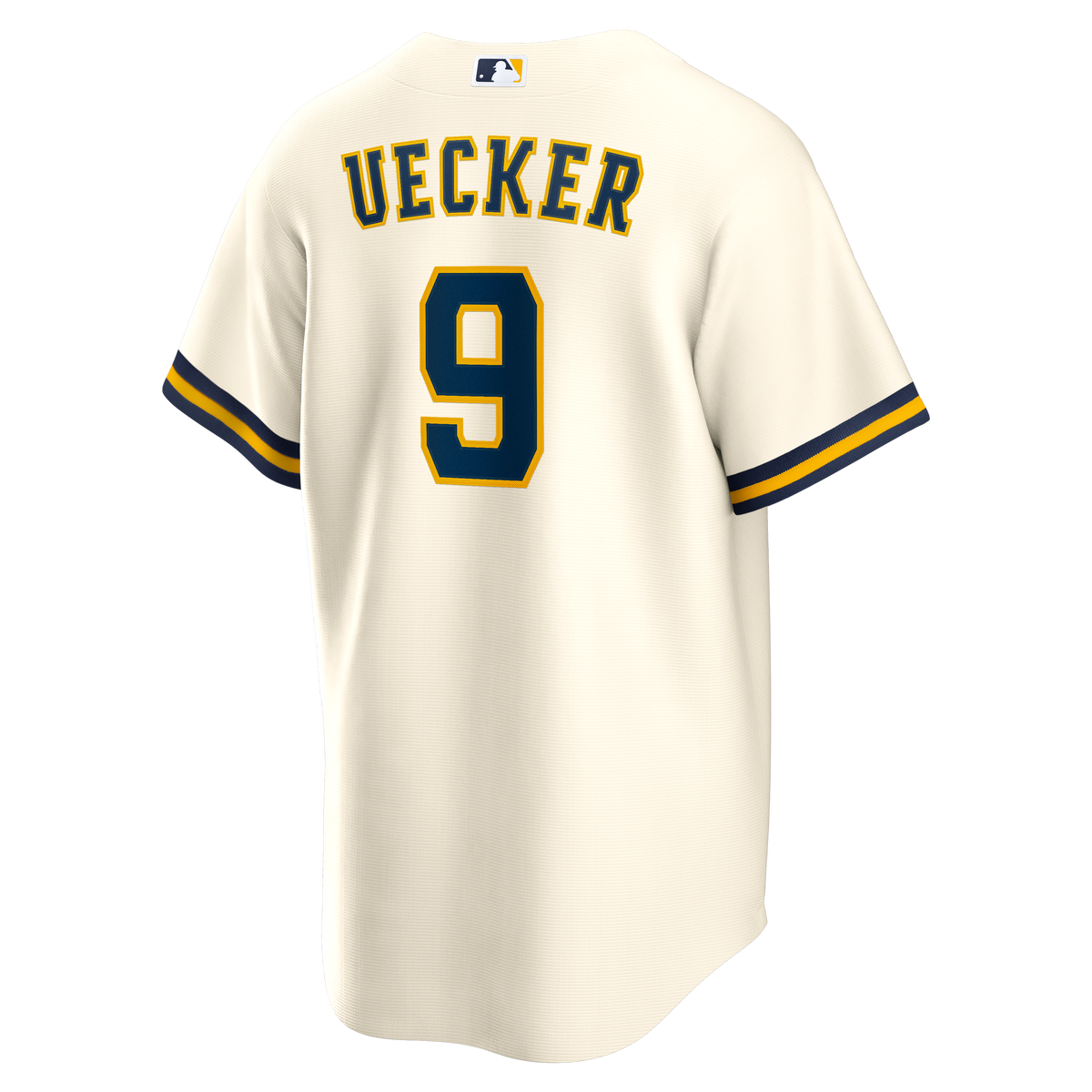 Men's Milwaukee Brewers Bob Uecker Nike Cream Home Retired Player Replica Jersey