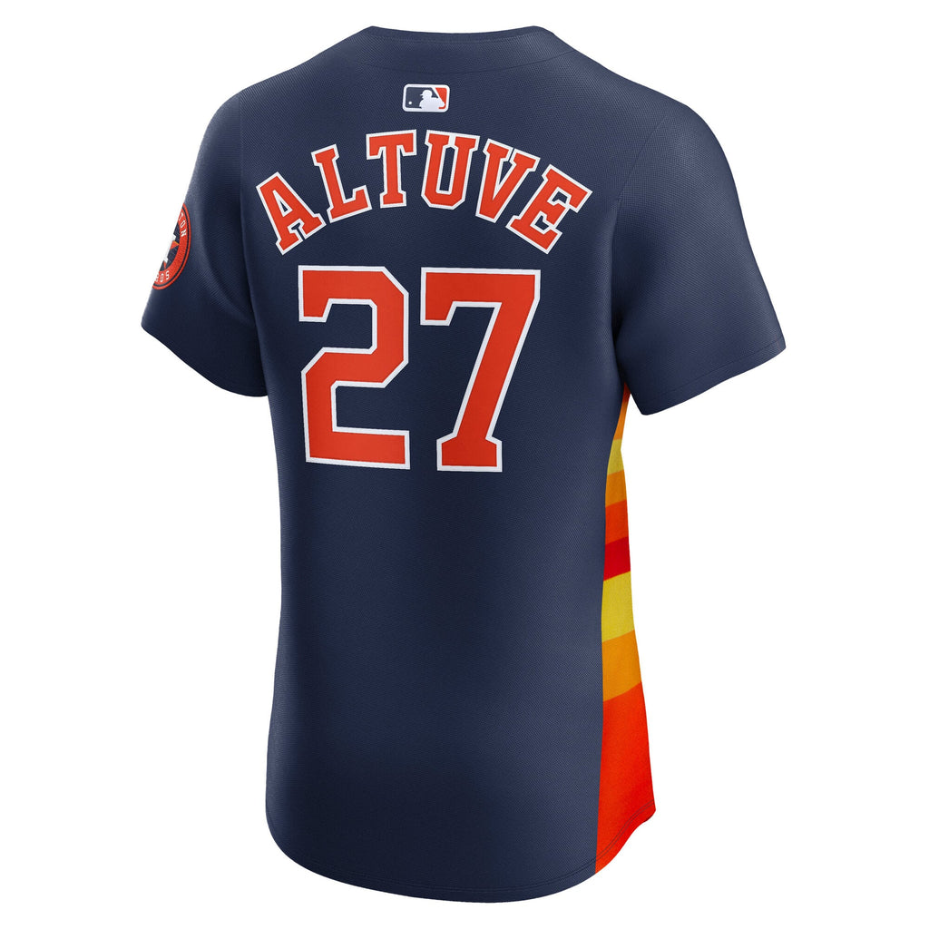 Men's Houston Astros Jose Altuve Nike Orange Alternate Elite Player Jersey