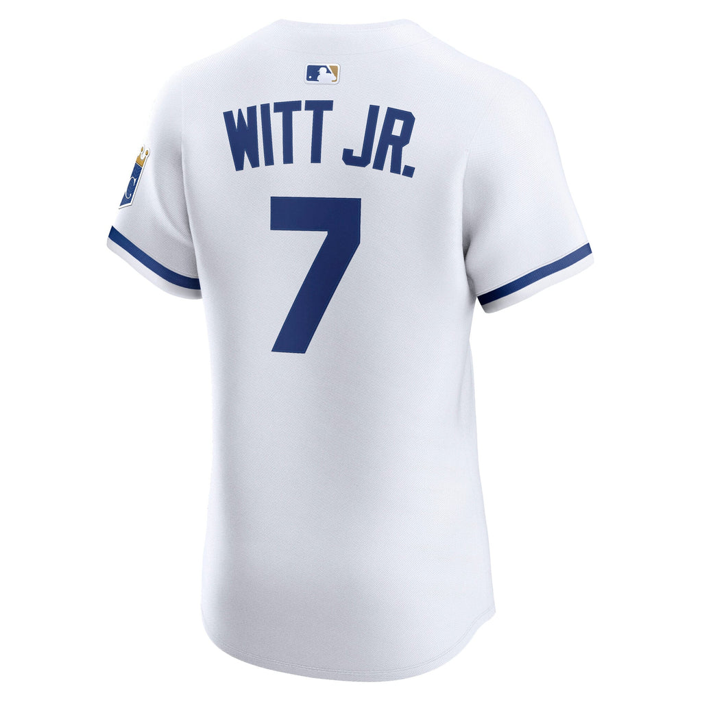 Men's Kansas City Royals Bobby Witt Jr. Nike White Home Elite Player Jersey