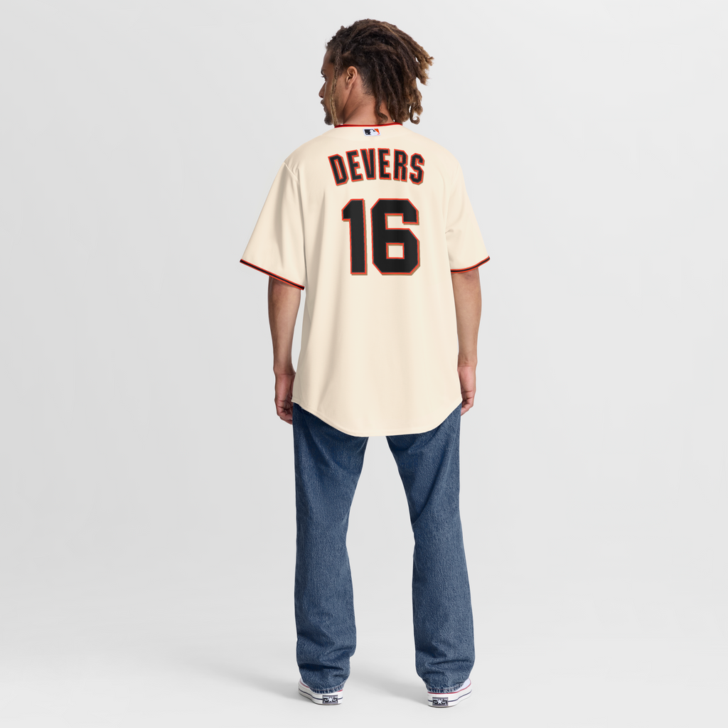 Men's San Francisco Giants Rafael Devers Nike Cream Home Replica Jersey