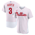 Men's Philadelphia Phillies Bryce Harper Nike White Home Authentic Sponsor Patch Jersey
