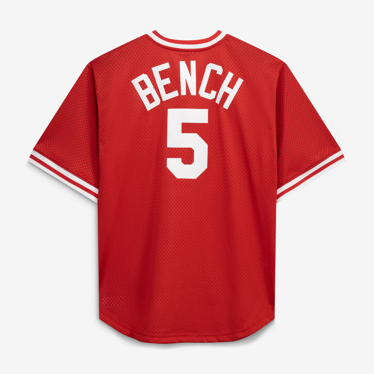 Men's Cincinnati Reds Johnny Bench Mitchell & Ness Red Cooperstown Collection Big & Tall Mesh Batting Practice Jersey