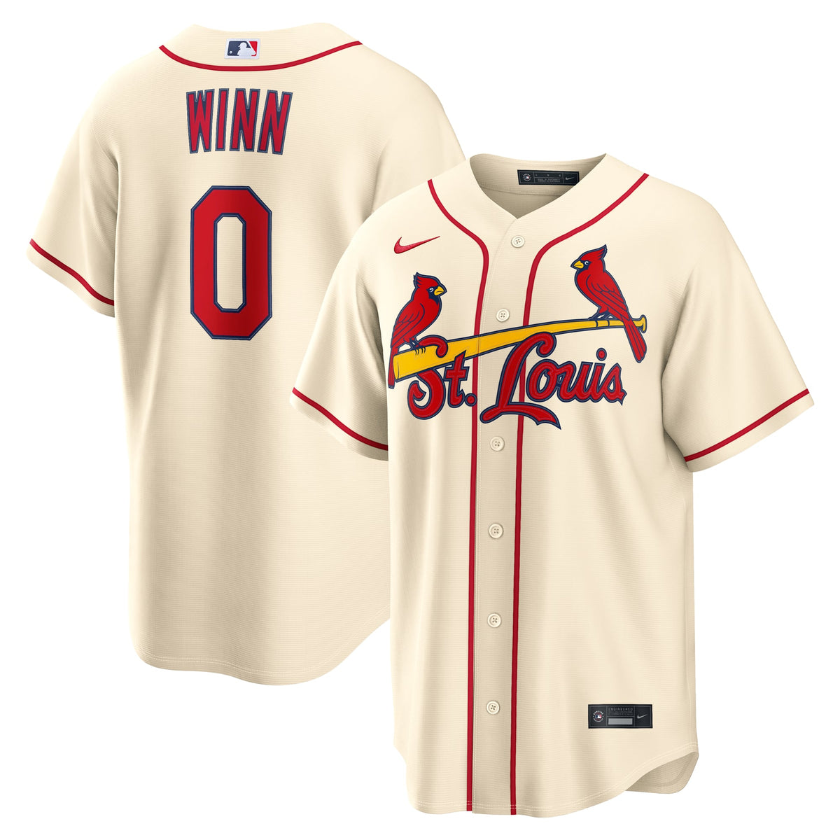 Men's St. Louis Cardinals Masyn Winn Nike Cream Alternate Replica Jersey