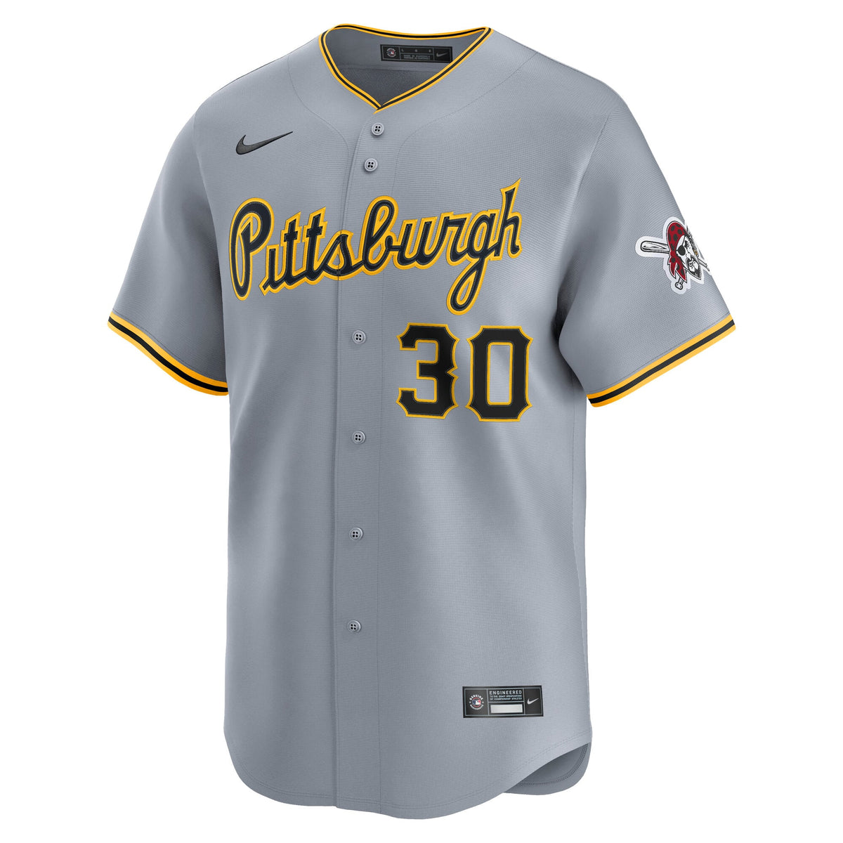 Men's Pittsburgh Pirates Paul Skenes Nike Gray Road Limited Player Jersey