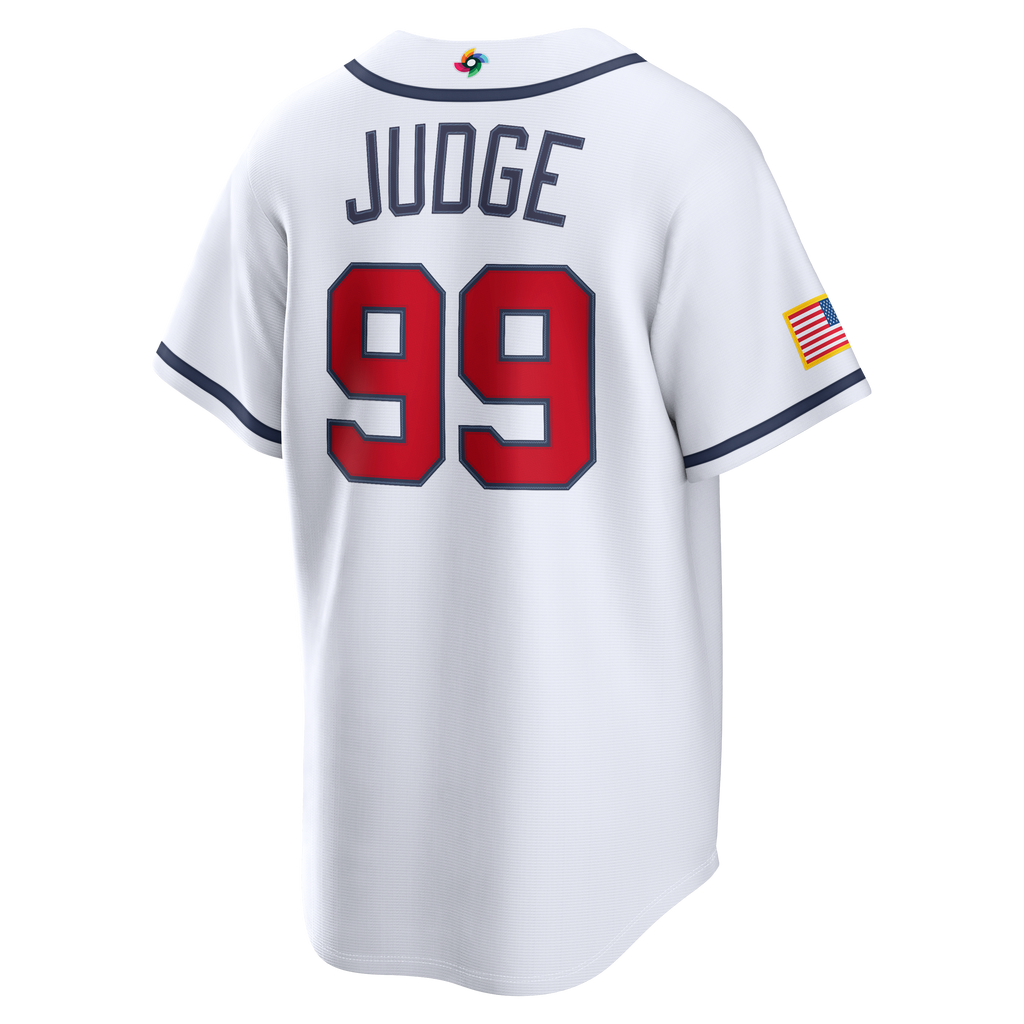 Men's USA Baseball Aaron Judge Nike White 2026 World Baseball Classic Home Stadium Jersey