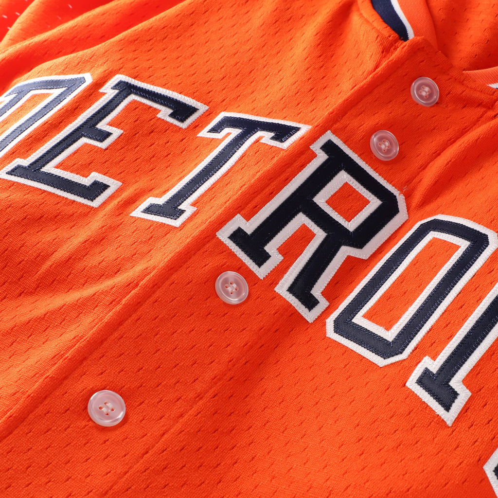 Men's Detroit Tigers Kirk Gibson Mitchell & Ness Orange Cooperstown Collection Mesh Batting Practice Button-Up Jersey
