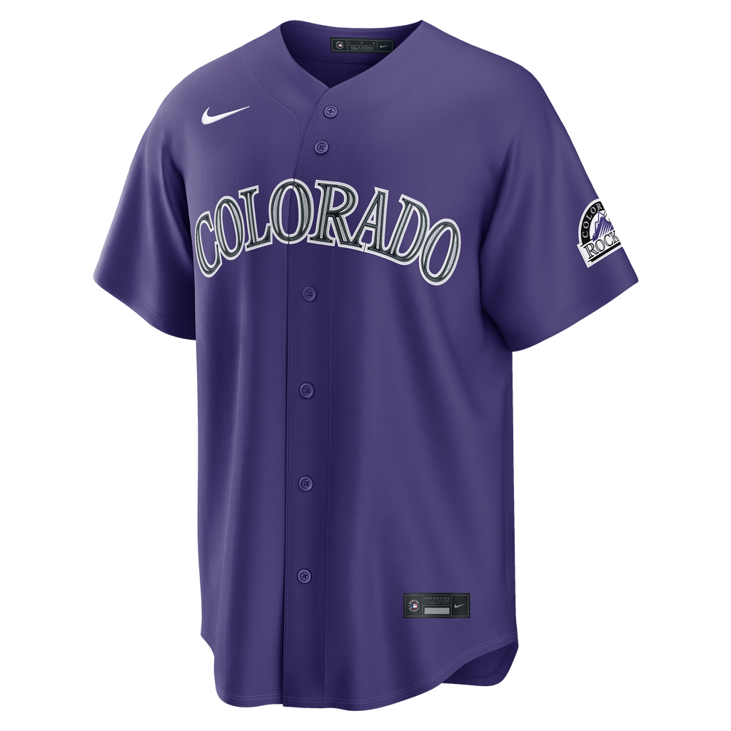 Men's Colorado Rockies  Nike Purple Alternate Stadium Jersey