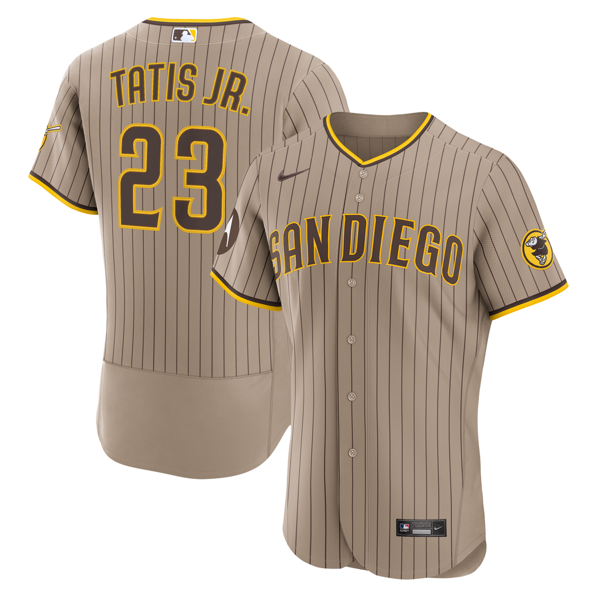 Men's San Diego Padres Fernando Tatis Jr. Nike White Home Authentic Sponsor Patch Jersey