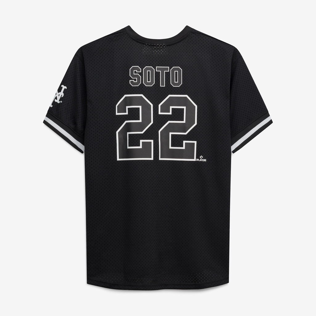 Men's New York Mets Juan Soto Fanatics Black/White Big & Tall Heavyweight Mesh Jersey