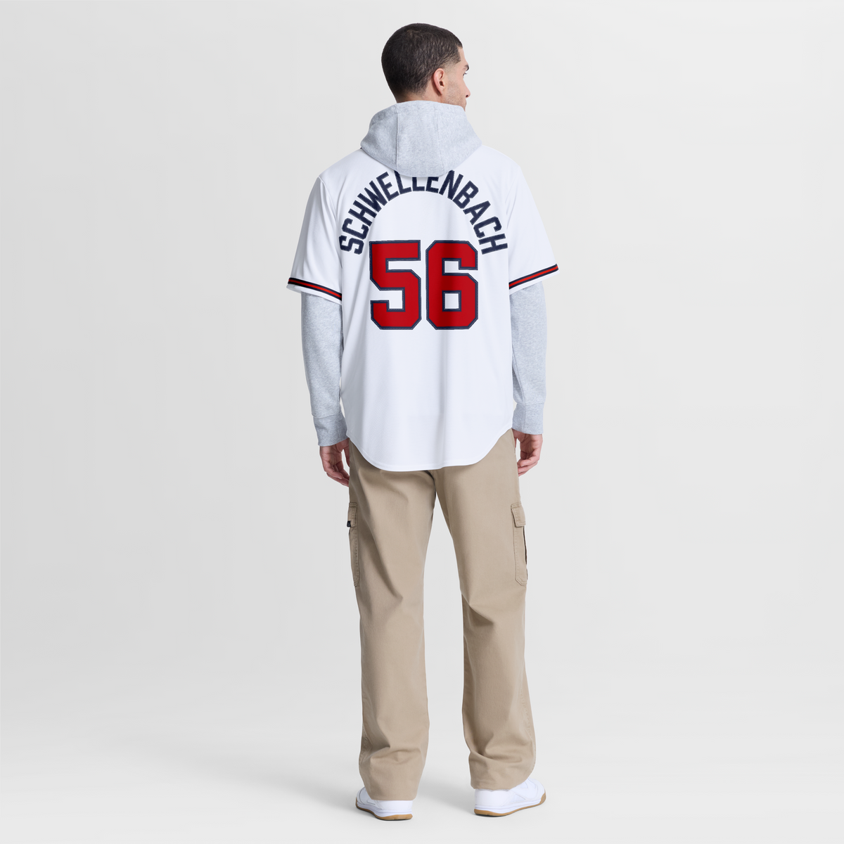 Men's Atlanta Braves Spencer Schwellenbach Nike White Home Replica Jersey