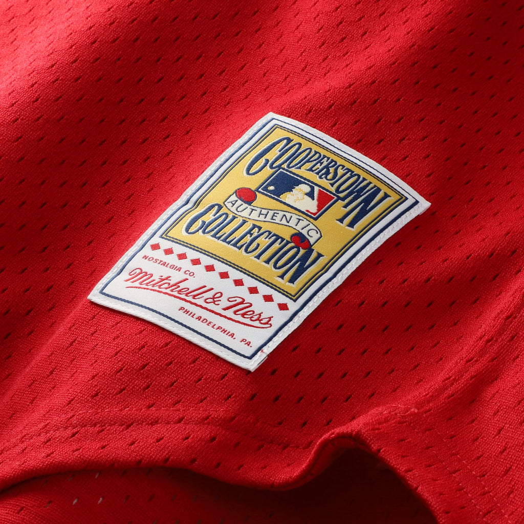 Men's Cincinnati Reds Barry Larkin Mitchell & Ness Red Authentic Batting Practice Jersey