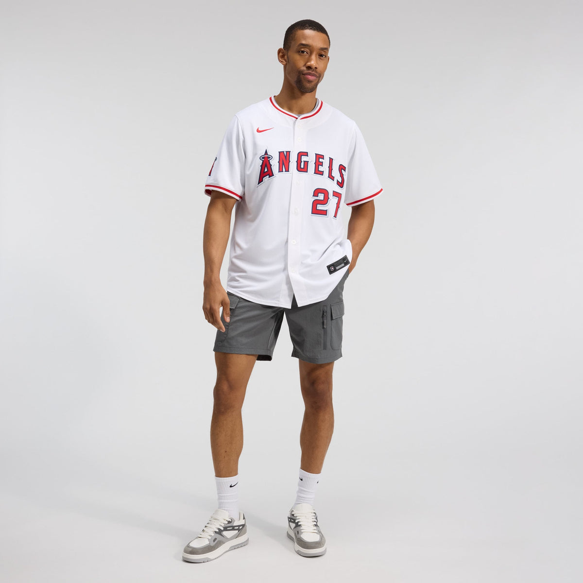 Men's Los Angeles Angels Mike Trout Nike White Home Limited Player Jersey