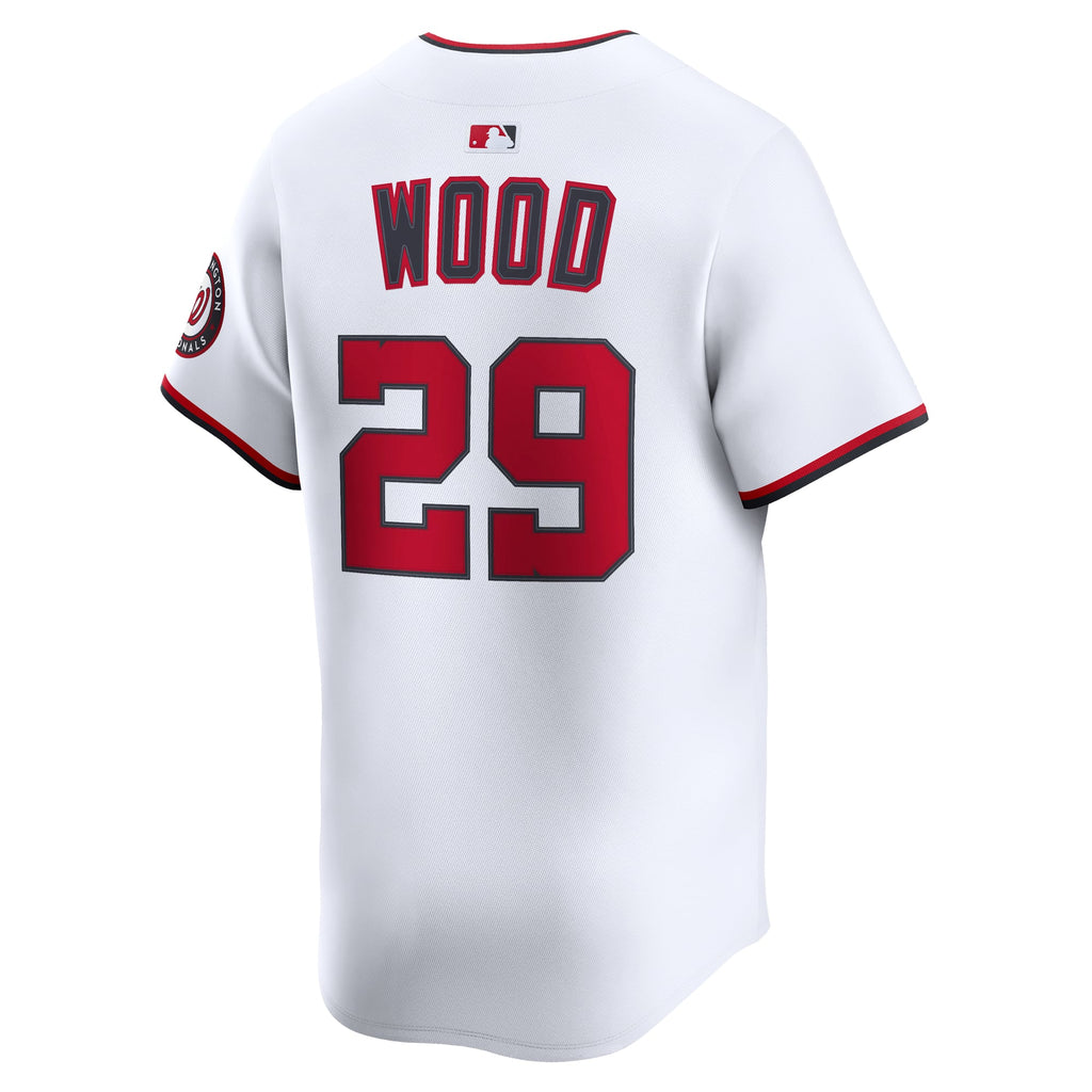 Men's Washington Nationals James Wood Nike White Home Limited Jersey
