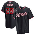 Men's Washington Nationals James Wood Nike Navy Alternate Replica Jersey