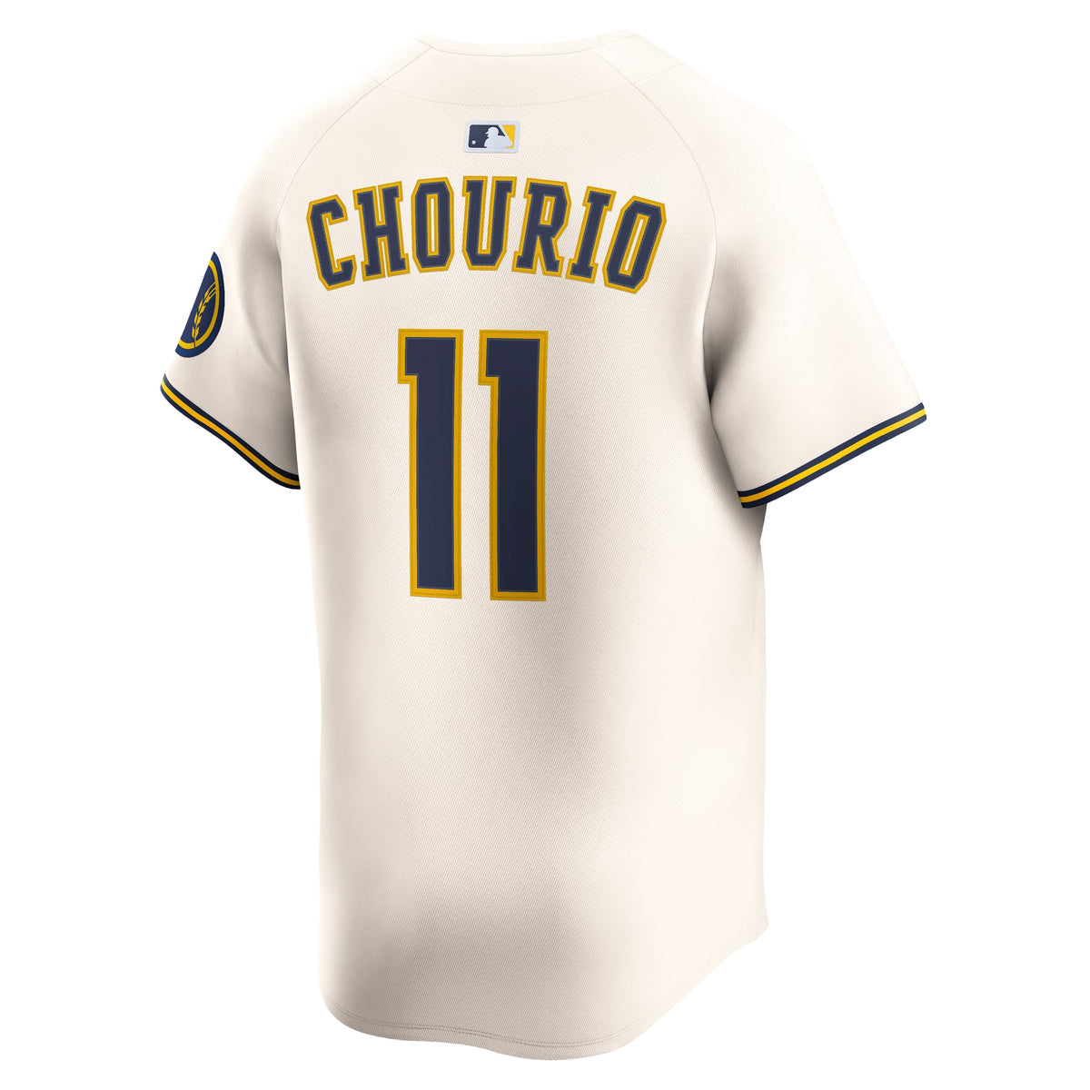 Men's Milwaukee Brewers Jackson Chourio Nike Cream Home Limited Jersey