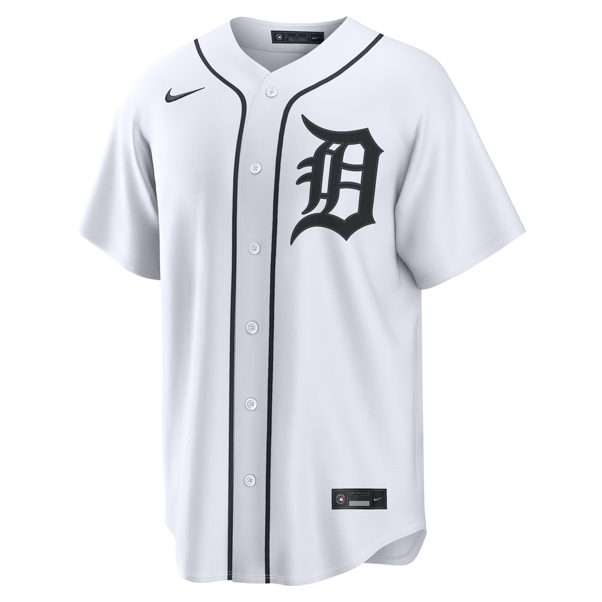 Men's  Detroit Tigers Javier Báez Nike White Home Replica Jersey
