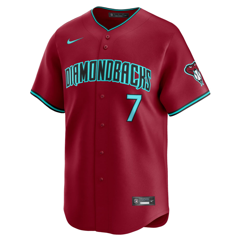 Men's Arizona Diamondbacks Corbin Carroll Nike Black Alternate Limited Player Jersey