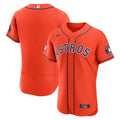 Men's Houston Astros Nike Orange Alternate Sponsor Patch Authentic Jersey