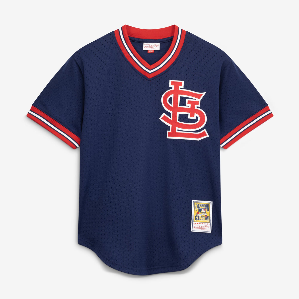 Men's St. Louis Cardinals Ozzie Smith Mitchell & Ness Navy Authentic Batting Practice Jersey
