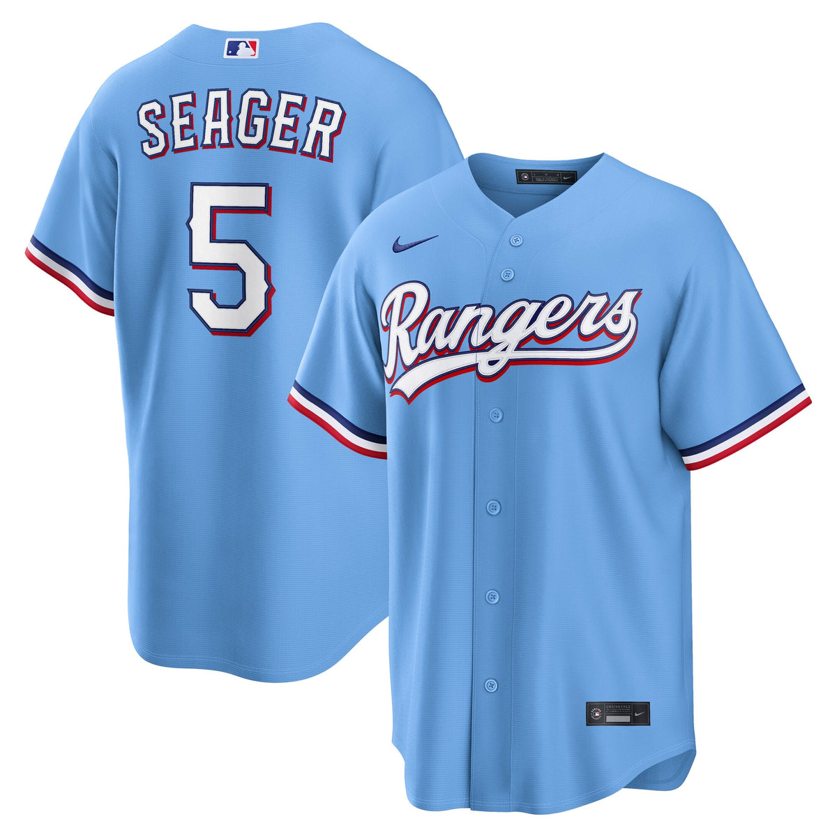 Men's Texas Rangers Corey Seager Nike Gray Road Replica Jersey