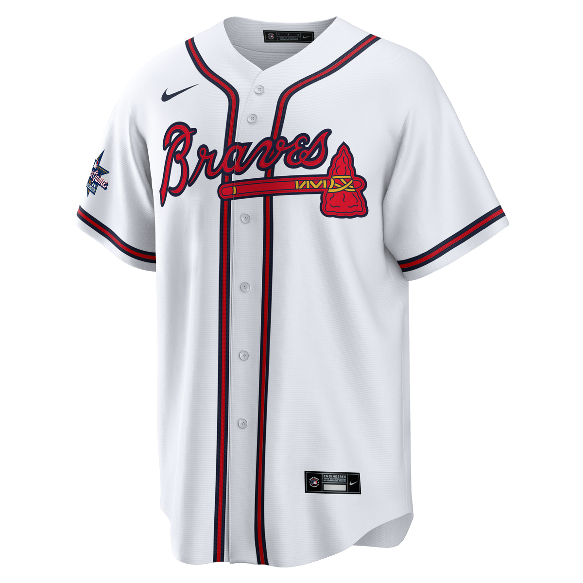 Men's Atlanta Braves Deion Sanders Nike White Home Retired Player Replica Jersey