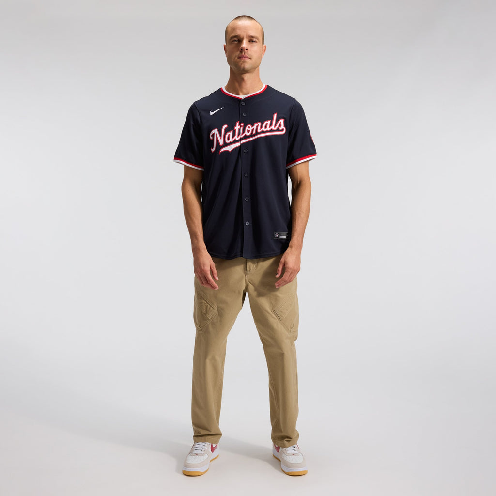 Men's Washington Nationals James Wood Nike Navy Alternate Limited Player Jersey