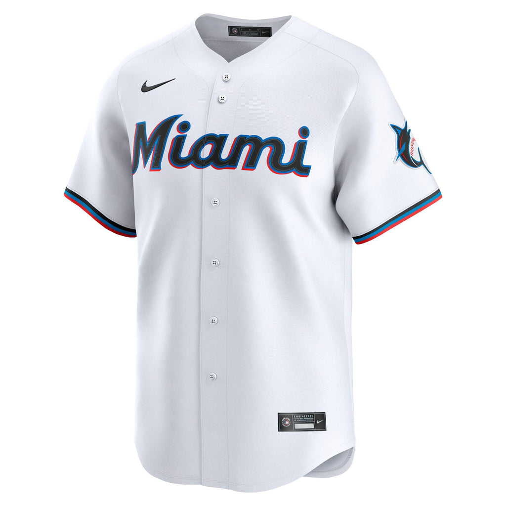 Men's Miami Marlins Nike White Home Replica Team Jersey