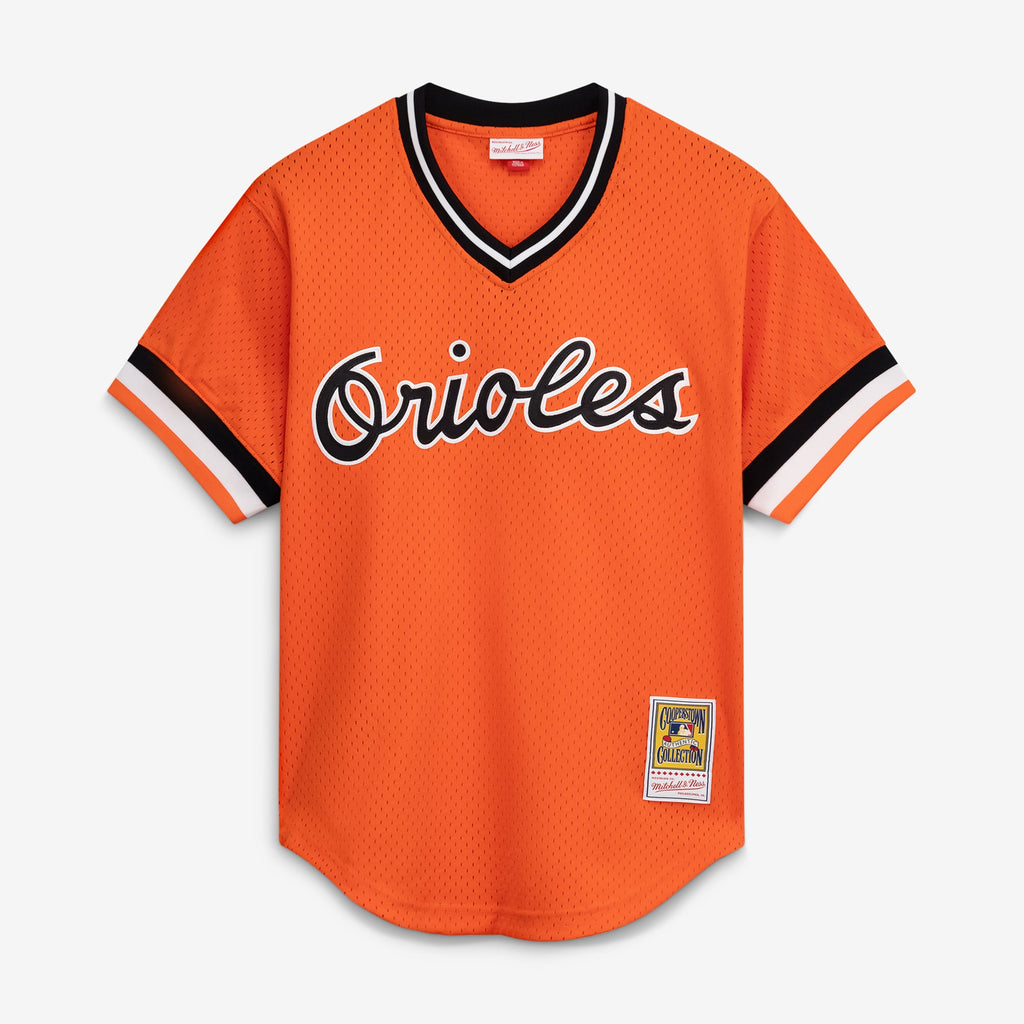 Men's Baltimore Orioles Cal Ripken Jr. Mitchell & Ness Orange Authentic Batting Practice Jersey