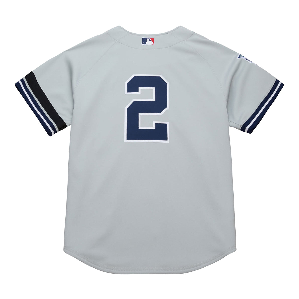 Men's New York Yankees Derek Jeter Mitchell & Ness Gray Cooperstown Collection 2000 World Series Authentic Jersey