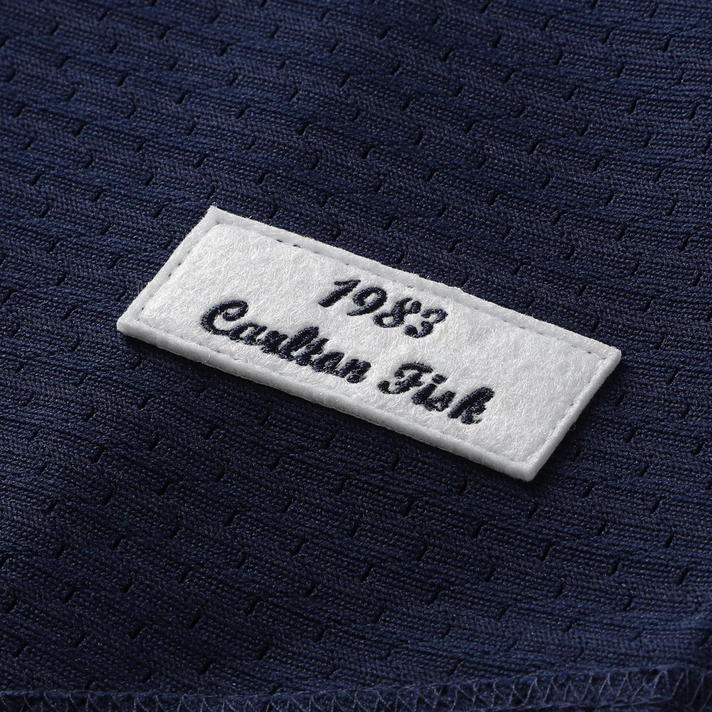 Men's Chicago White Sox Carlton Fisk Mitchell & Ness Navy Authentic Batting Practice Jersey