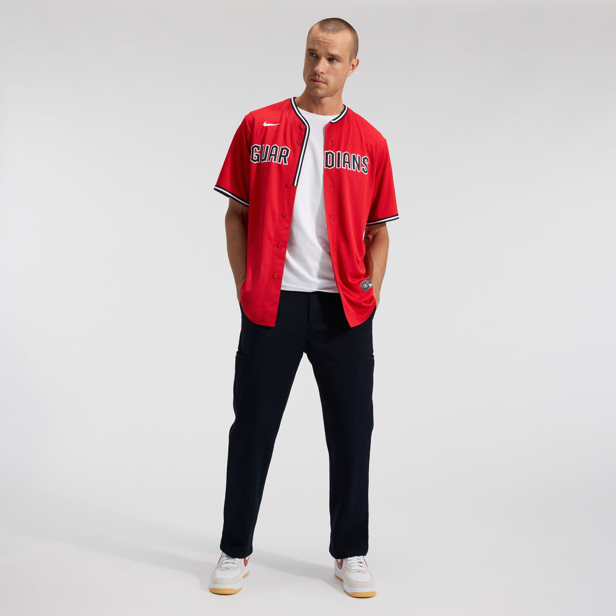 Men's  Cleveland Guardians  Nike Red Alternate 2 Replica Jersey