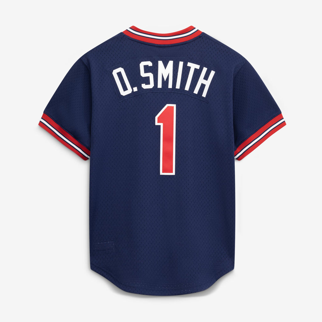 Men's St. Louis Cardinals Ozzie Smith Mitchell & Ness Navy Authentic Batting Practice Jersey