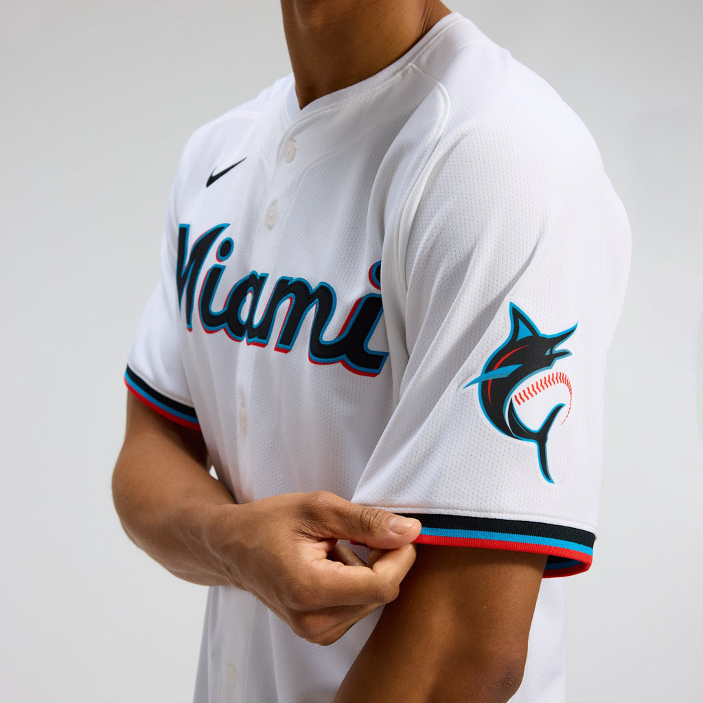 Men's Miami Marlins Nike White Home Limited Jersey
