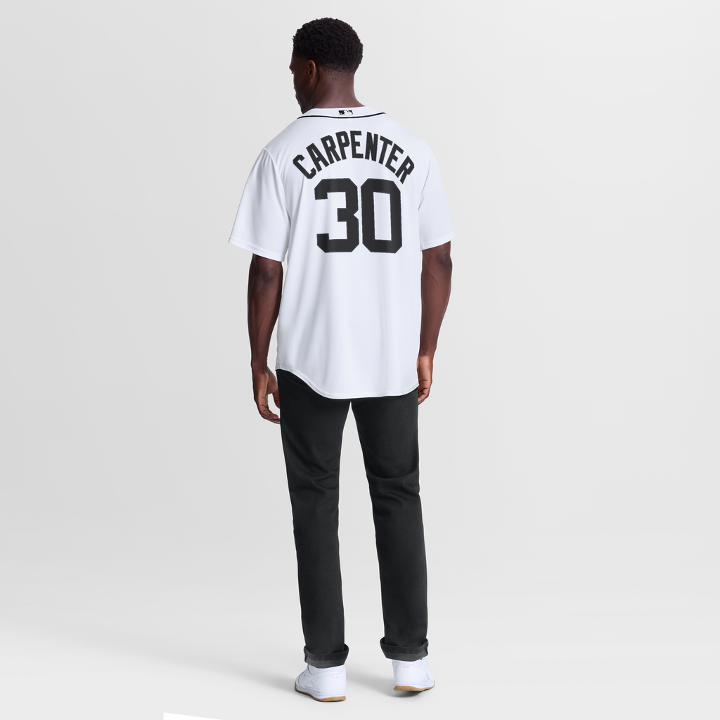 Men's  Detroit Tigers Kerry Carpenter Nike White Home Replica Jersey