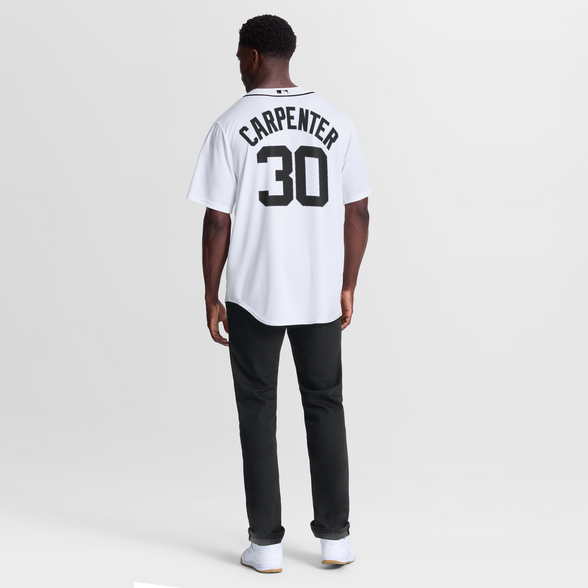 Men's  Detroit Tigers Kerry Carpenter Nike White Home Replica Jersey