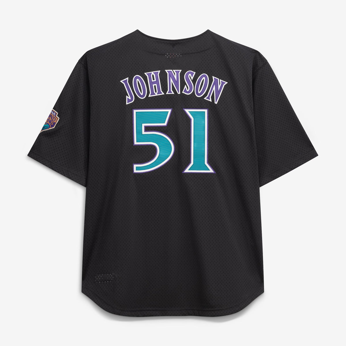 Men's Arizona Diamondbacks Randy Johnson Mitchell & Ness Black Big & Tall Cooperstown Mesh Batting Practice Jersey