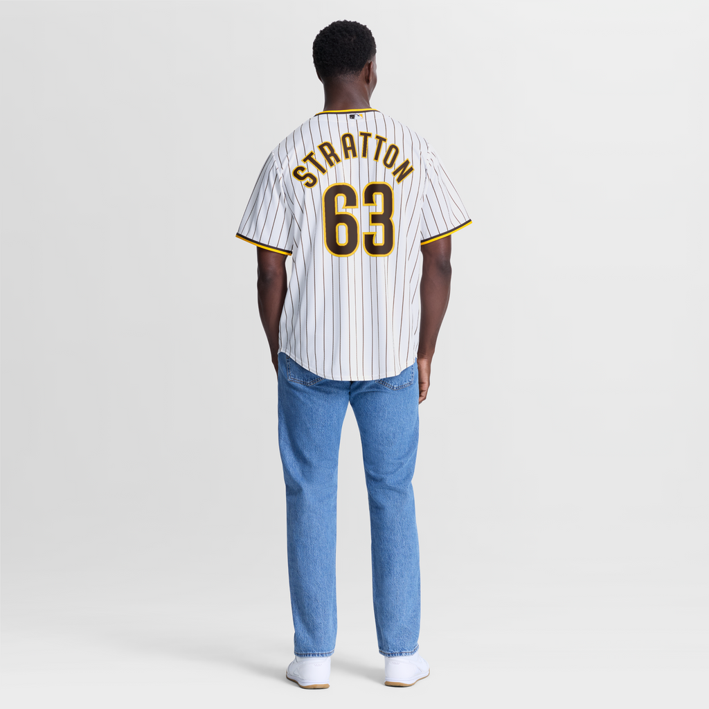Men's San Diego Padres Hunter Stratton Nike White Home Replica Jersey