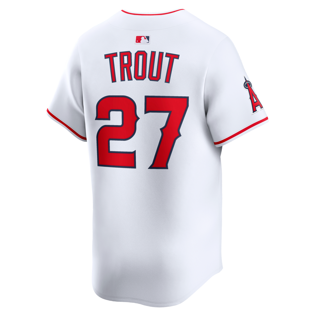 Men's Los Angeles Angels Mike Trout Nike White Home Limited Player Jersey