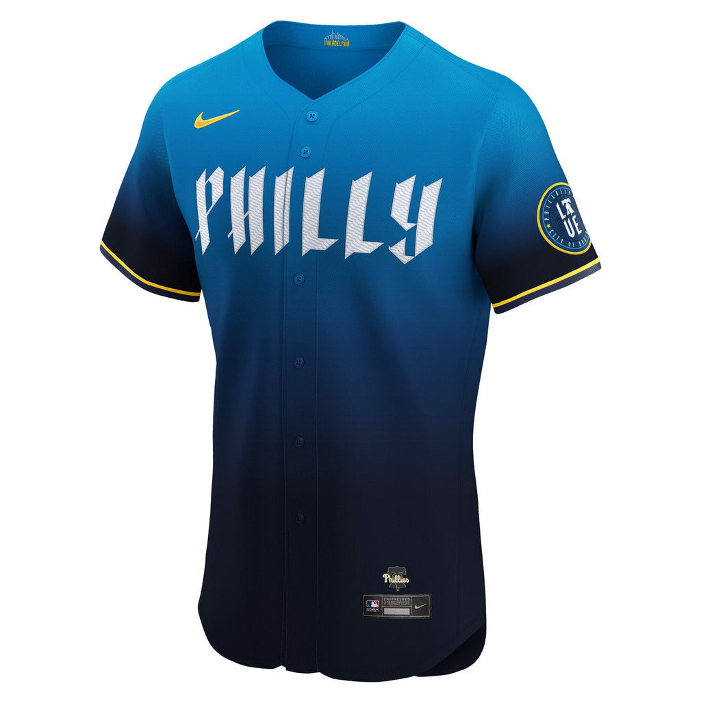 Men's Philadelphia Phillies Trea Turner Nike Navy City Connect Elite Jersey