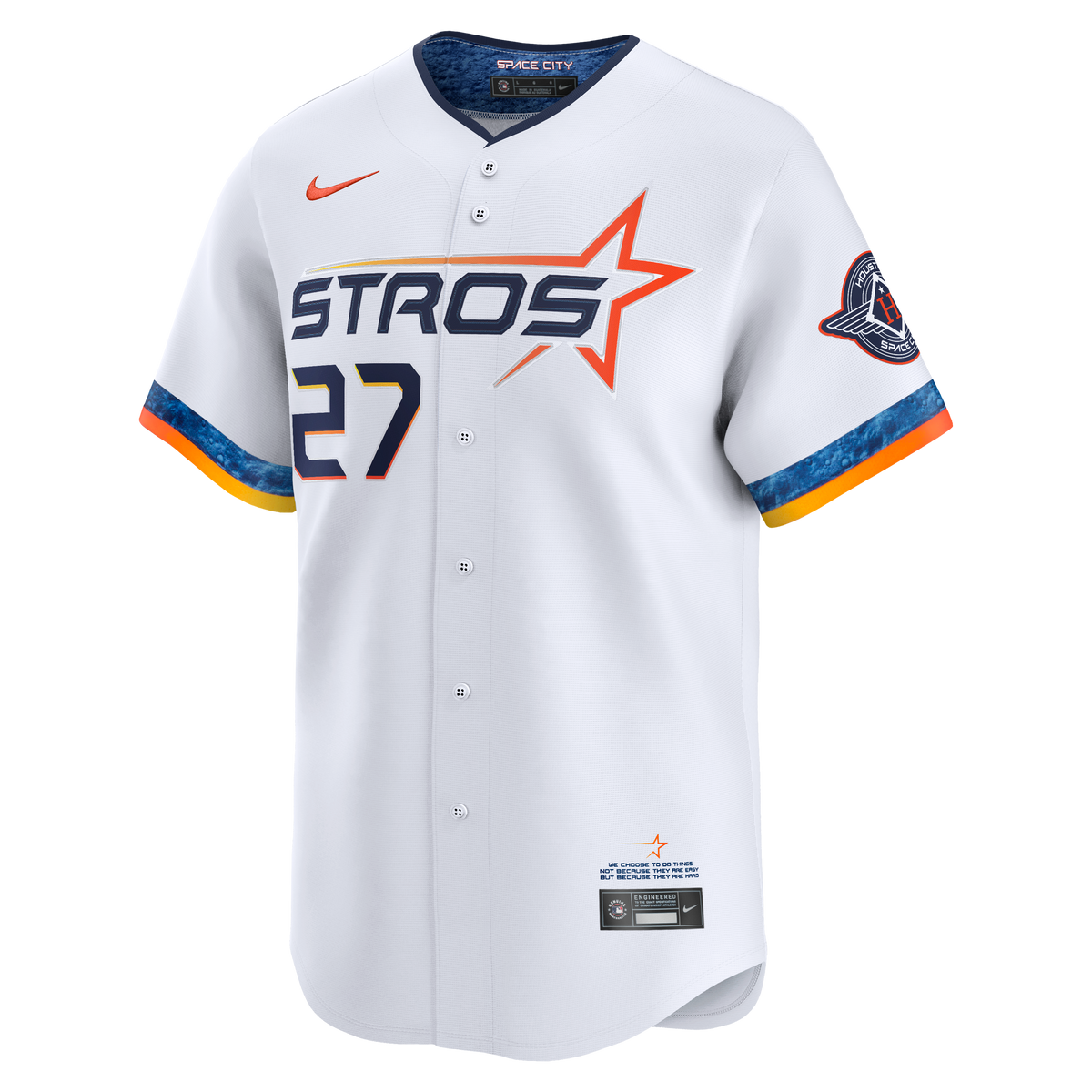 Men's Houston Astros Jose Altuve Nike White 2025 City Connect Limited Player Jersey