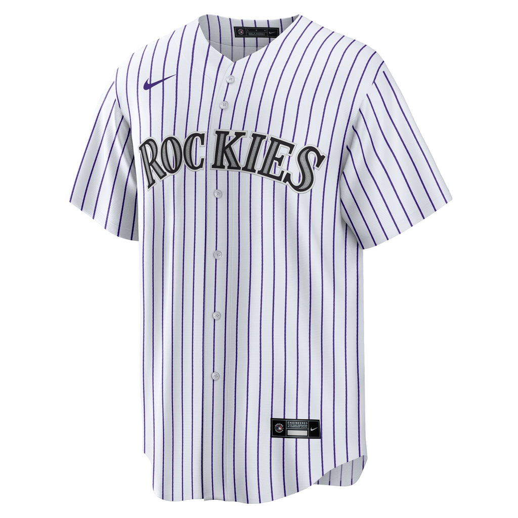 Men's Colorado Rockies Ezequiel Tovar Nike White Home Replica Jersey