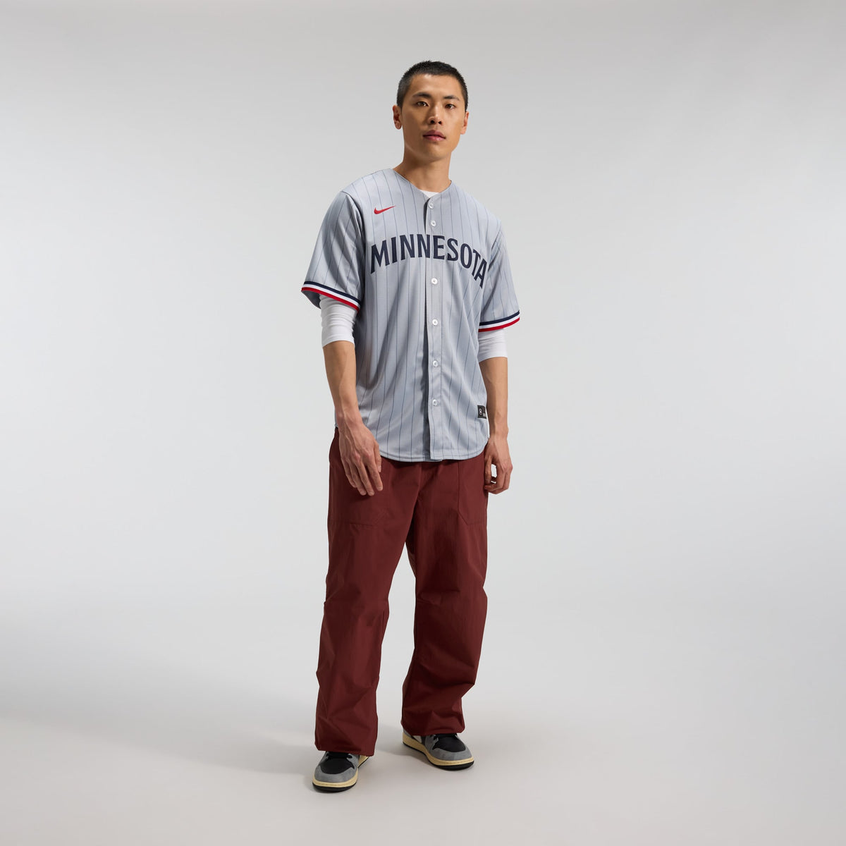 Men's Minnesota Twins Nike Gray Road Replica Team Jersey