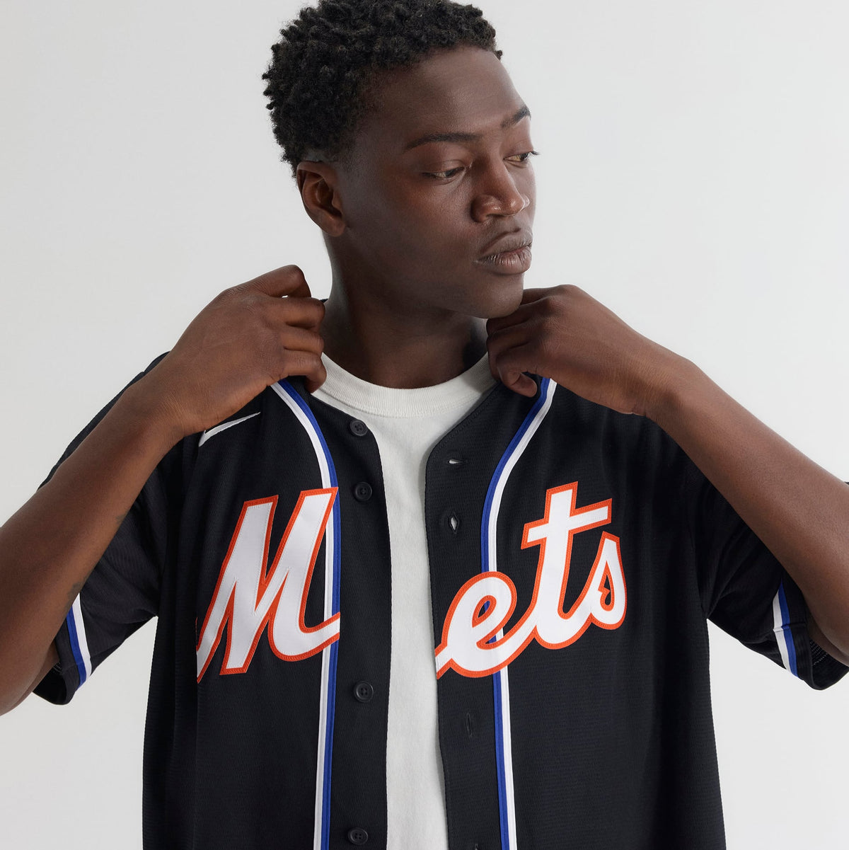Men's New York Mets Juan Soto Nike Fashion Replica Black Out Jersey