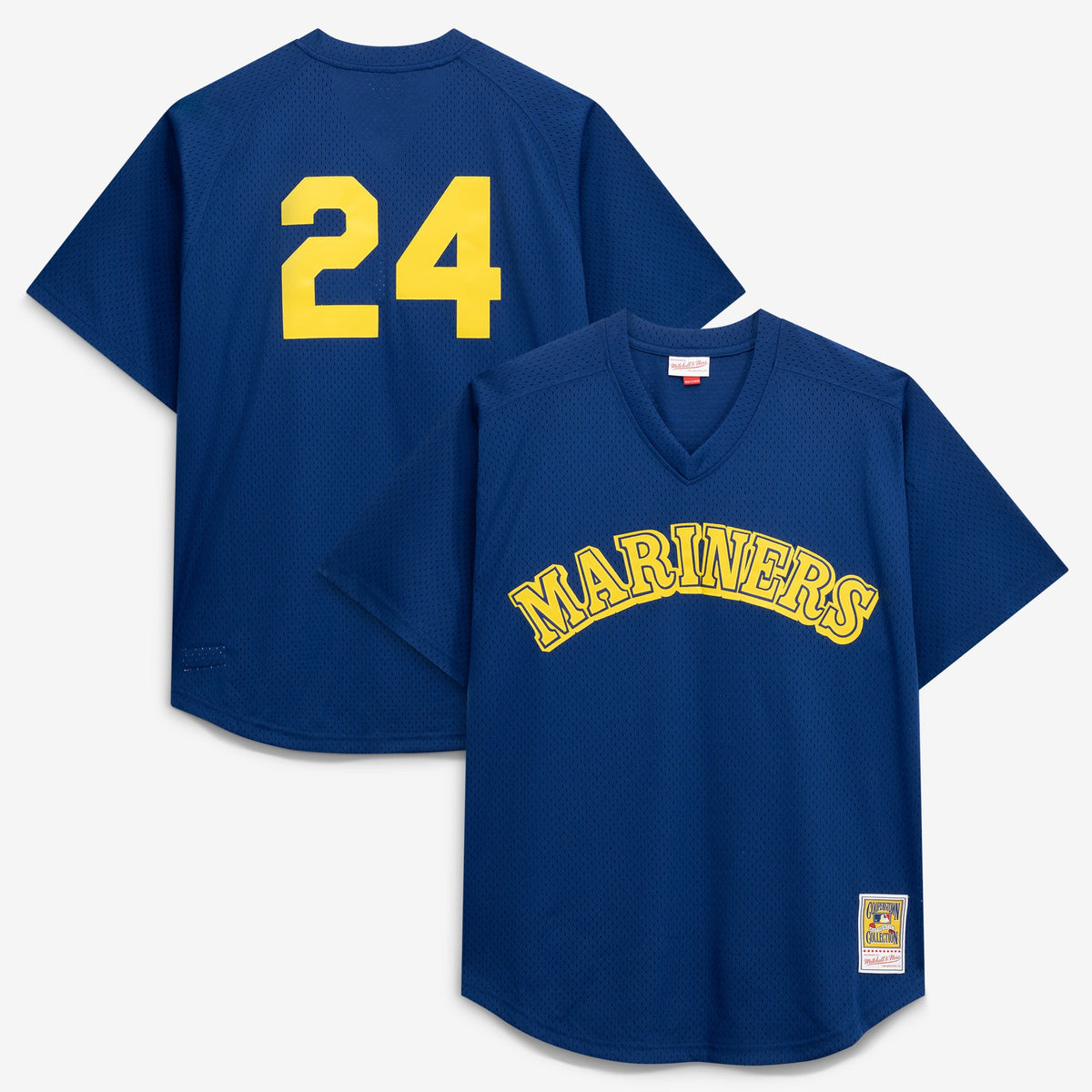 Men's Seattle Mariners Ken Griffey Jr. Mitchell & Ness Royal Big & Tall Cooperstown Collection Mesh Batting Practice Jersey