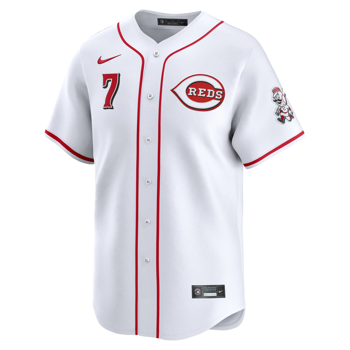 Men's Cincinnati Reds Spencer Steer Nike White Home Limited Player Jersey