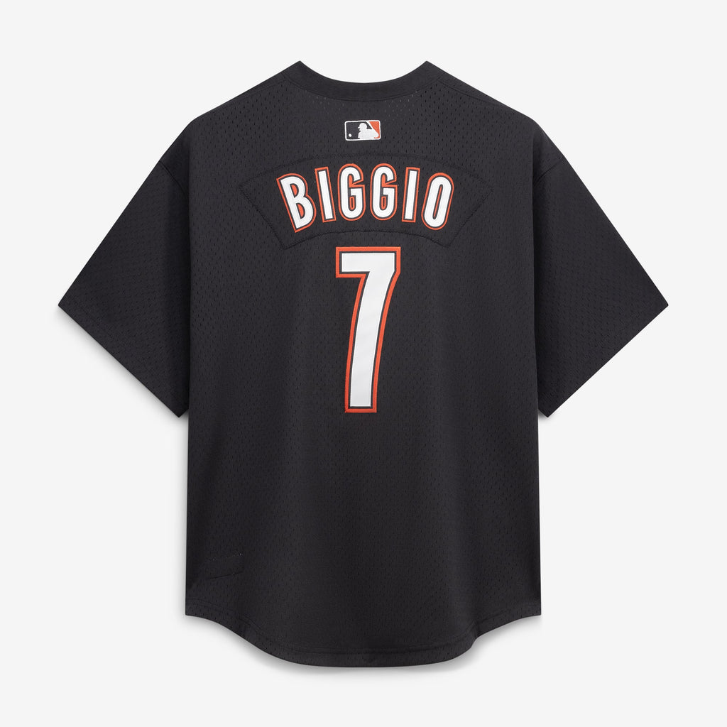 Men's Houston Astros Craig Biggio Mitchell & Ness Black Authentic Batting Practice Jersey